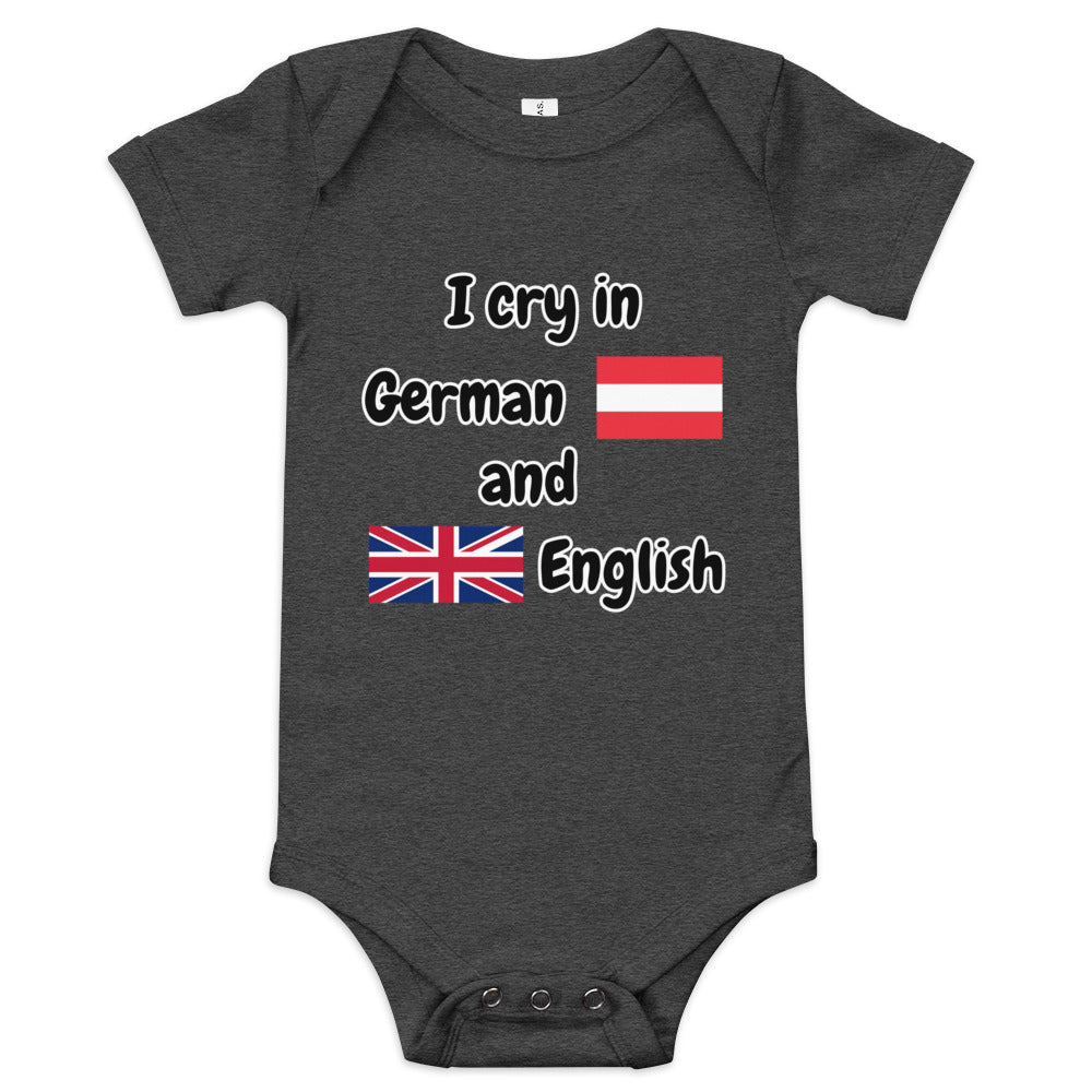 Baby Bilingual One Piece - English and Austrian German