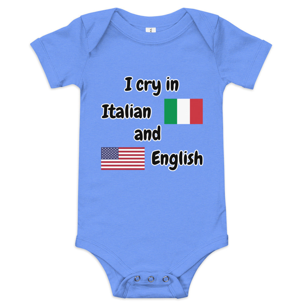 Baby Bilingual One Piece - English US and Italian