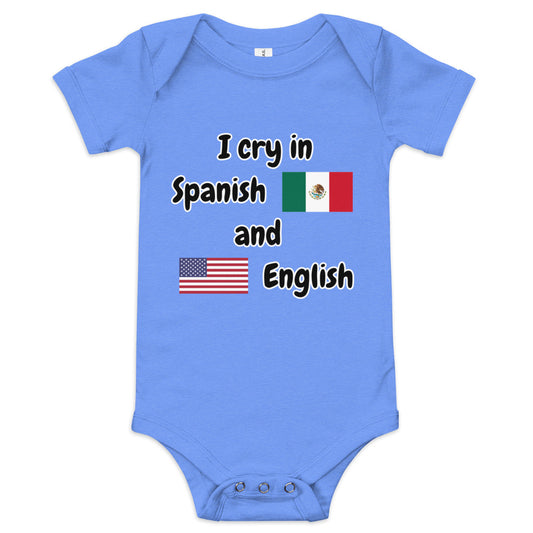 Baby Bilingual One Piece - English US and Mexican Spanish