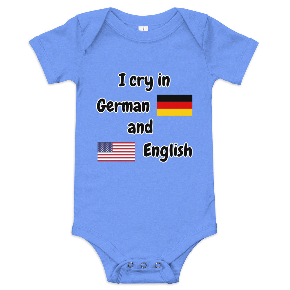 Baby Bilingual One Piece - English US and German