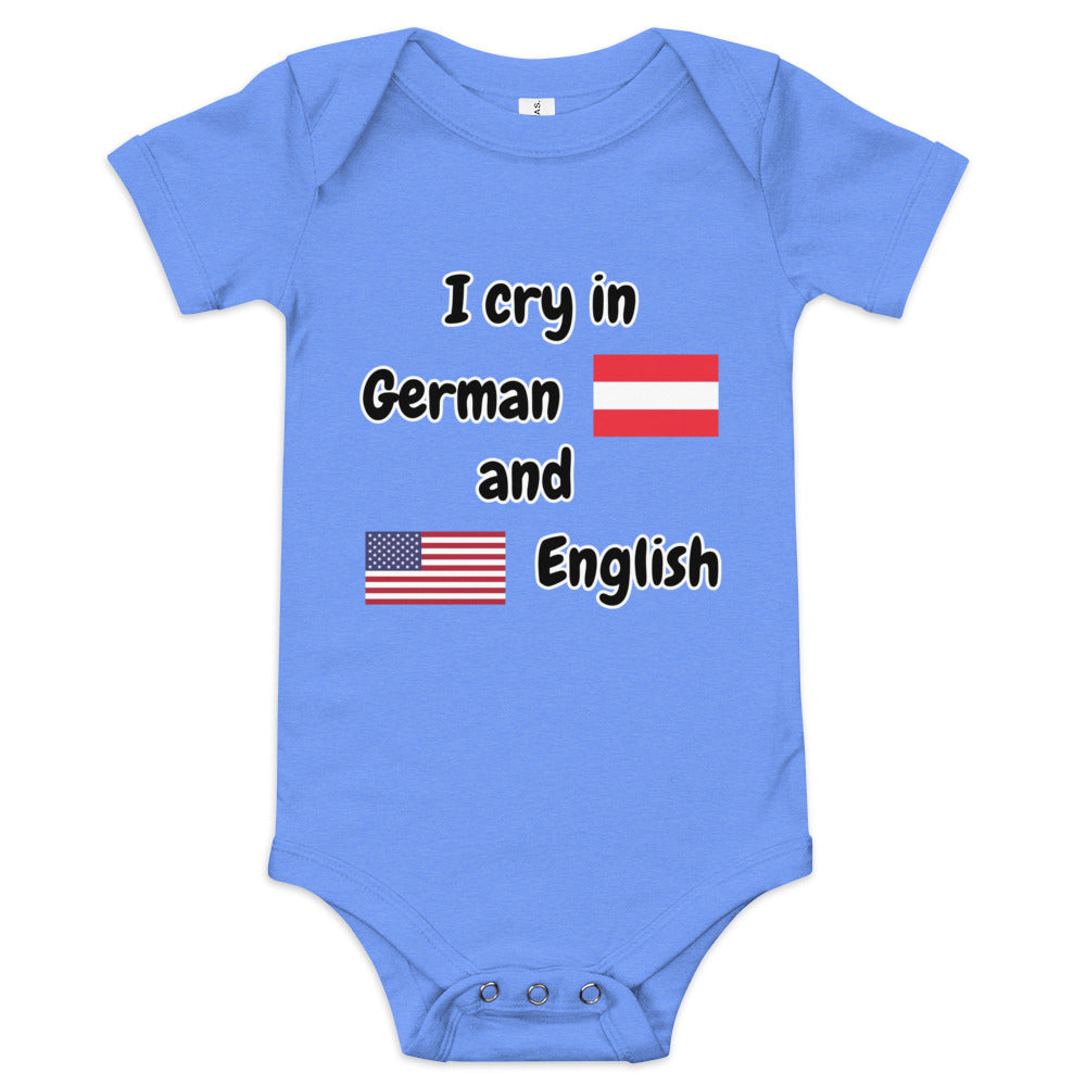 Baby Bilingual One Piece - English US and Austrian German