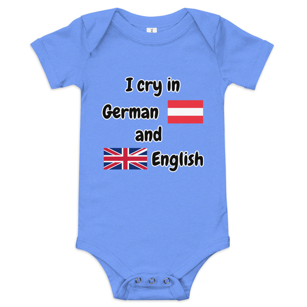 Baby Bilingual One Piece - English and Austrian German