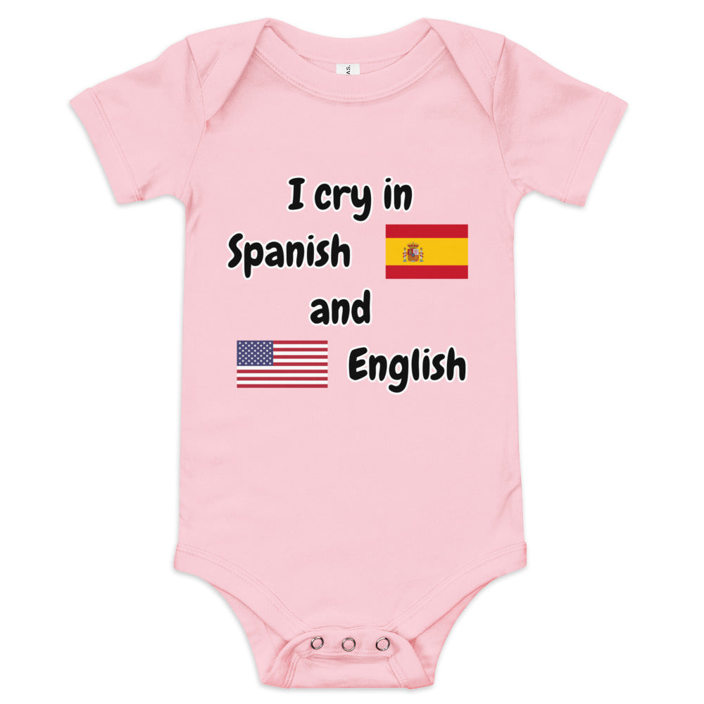 Baby Bilingual One Piece - English US and Spanish