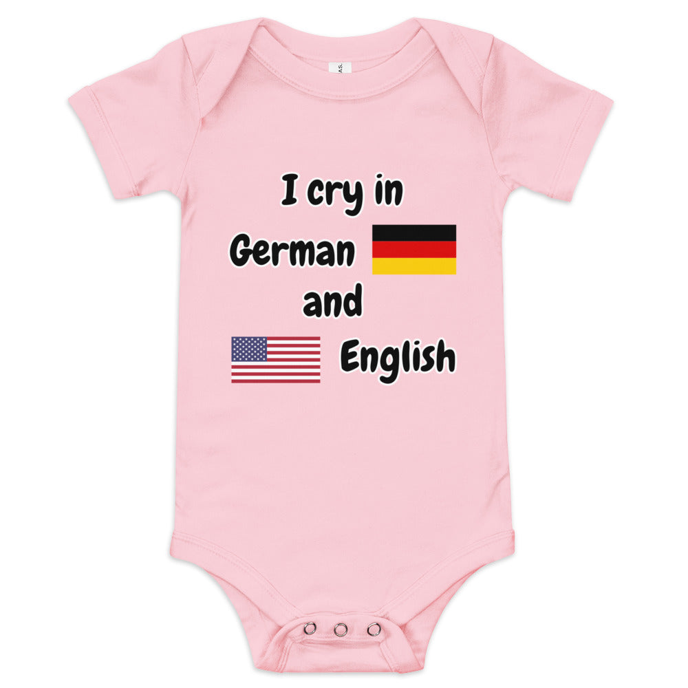 Baby Bilingual One Piece - English US and German