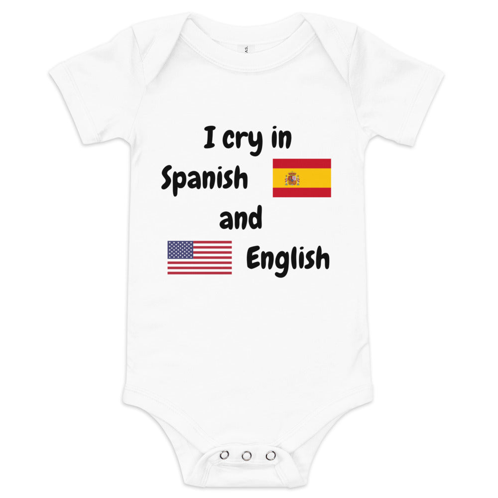 Baby Bilingual One Piece - English US and Spanish