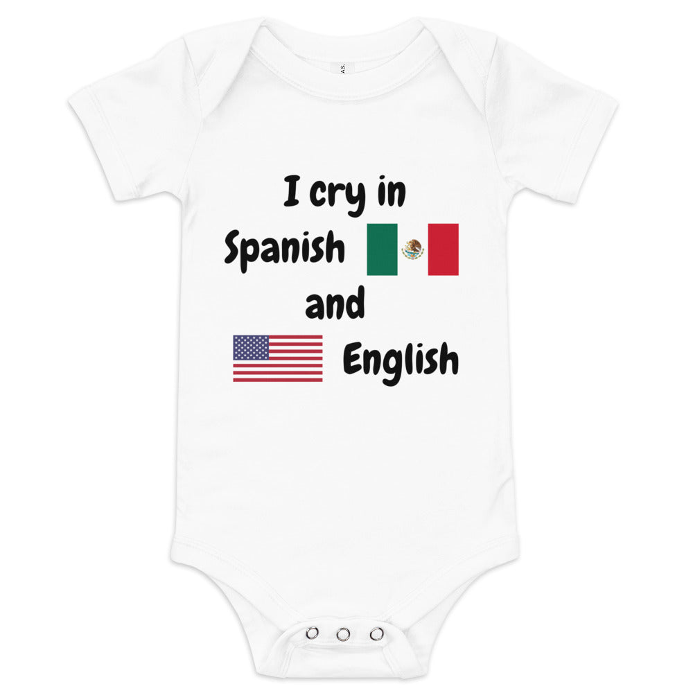 Baby Bilingual One Piece - English US and Mexican Spanish