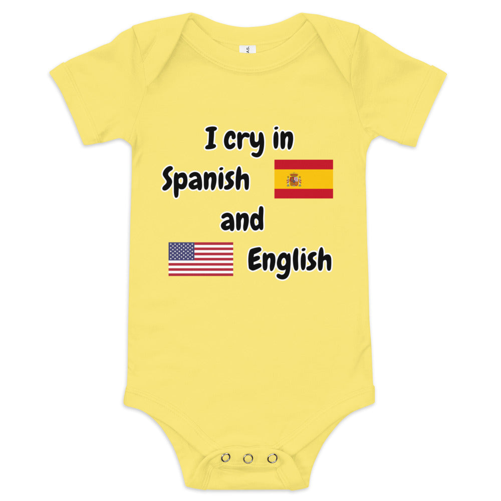 Baby Bilingual One Piece - English US and Spanish