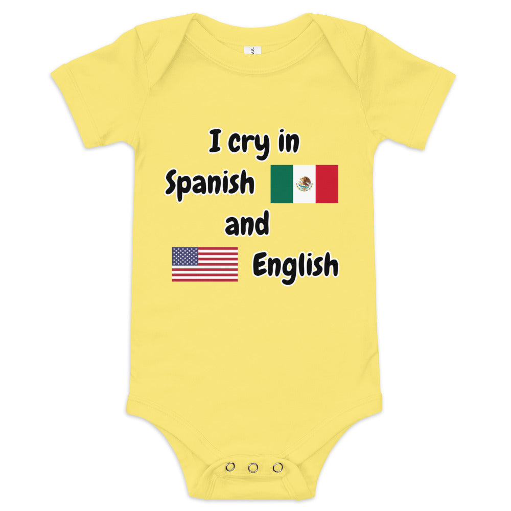 Baby Bilingual One Piece - English US and Mexican Spanish