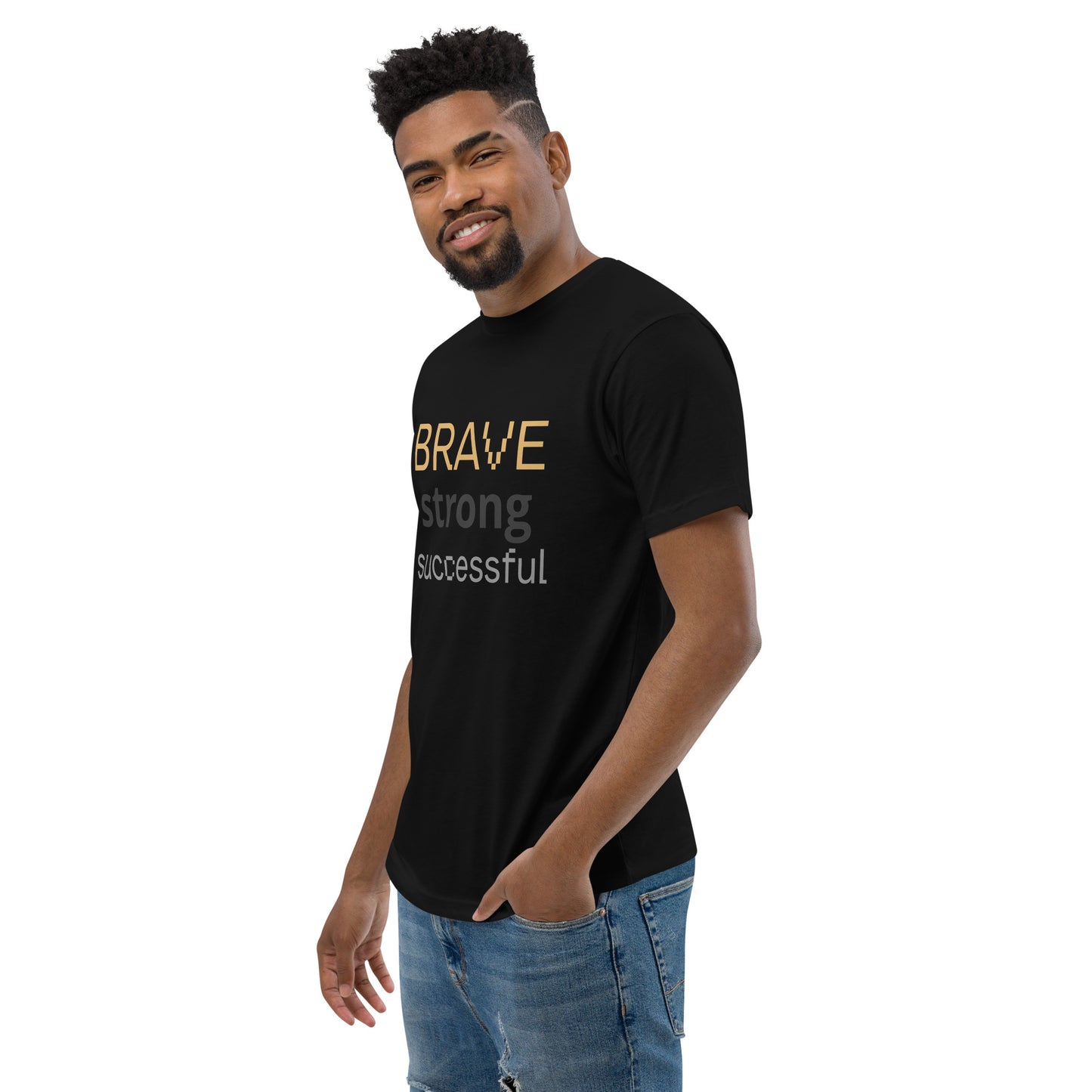 Short Sleeve T-shirt  (Brave Strong Successful)