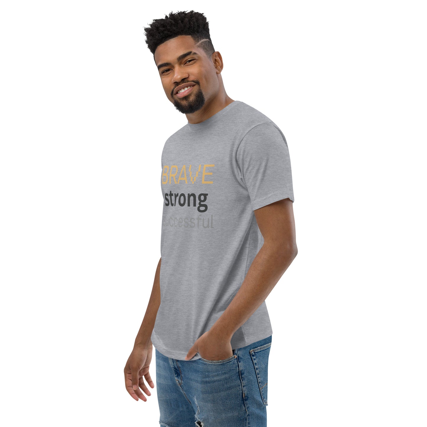 Short Sleeve T-shirt  (Brave Strong Successful)