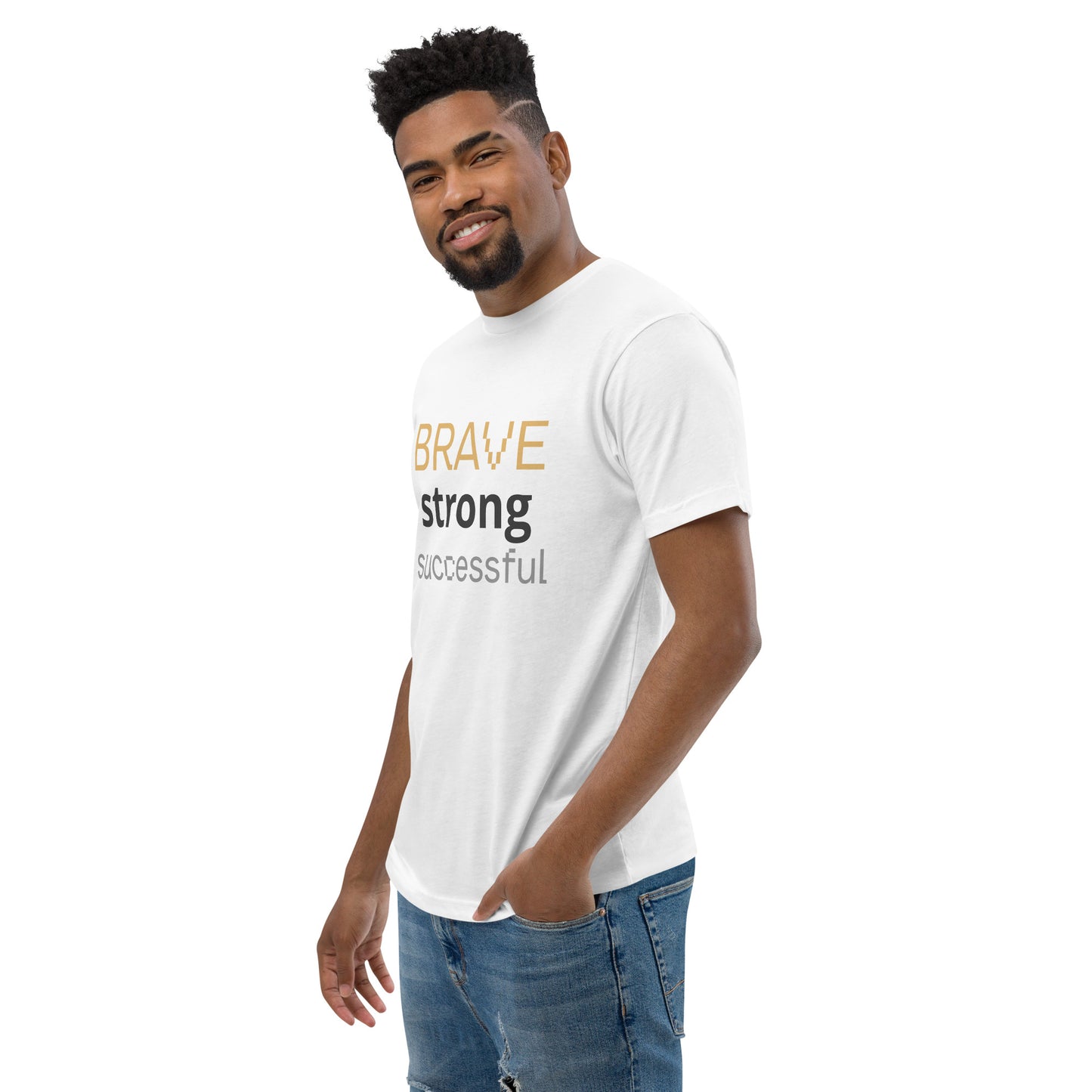 Short Sleeve T-shirt  (Brave Strong Successful)