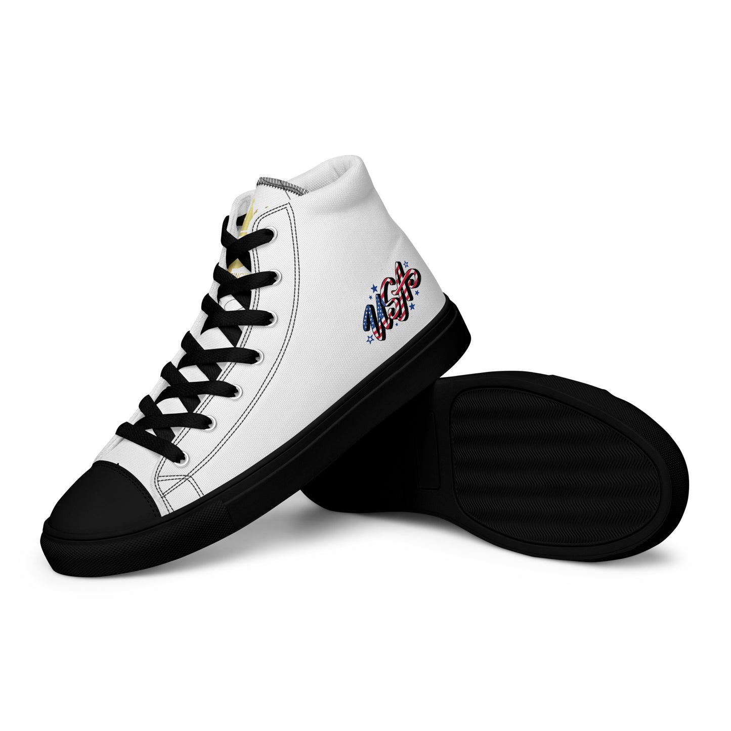 Men’s high top canvas shoes (USA, PRINCEDON LOGO)