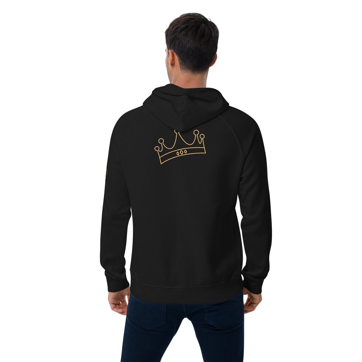 Unisex Eco Raglan Hoodie (MONEY BAG GOLD)