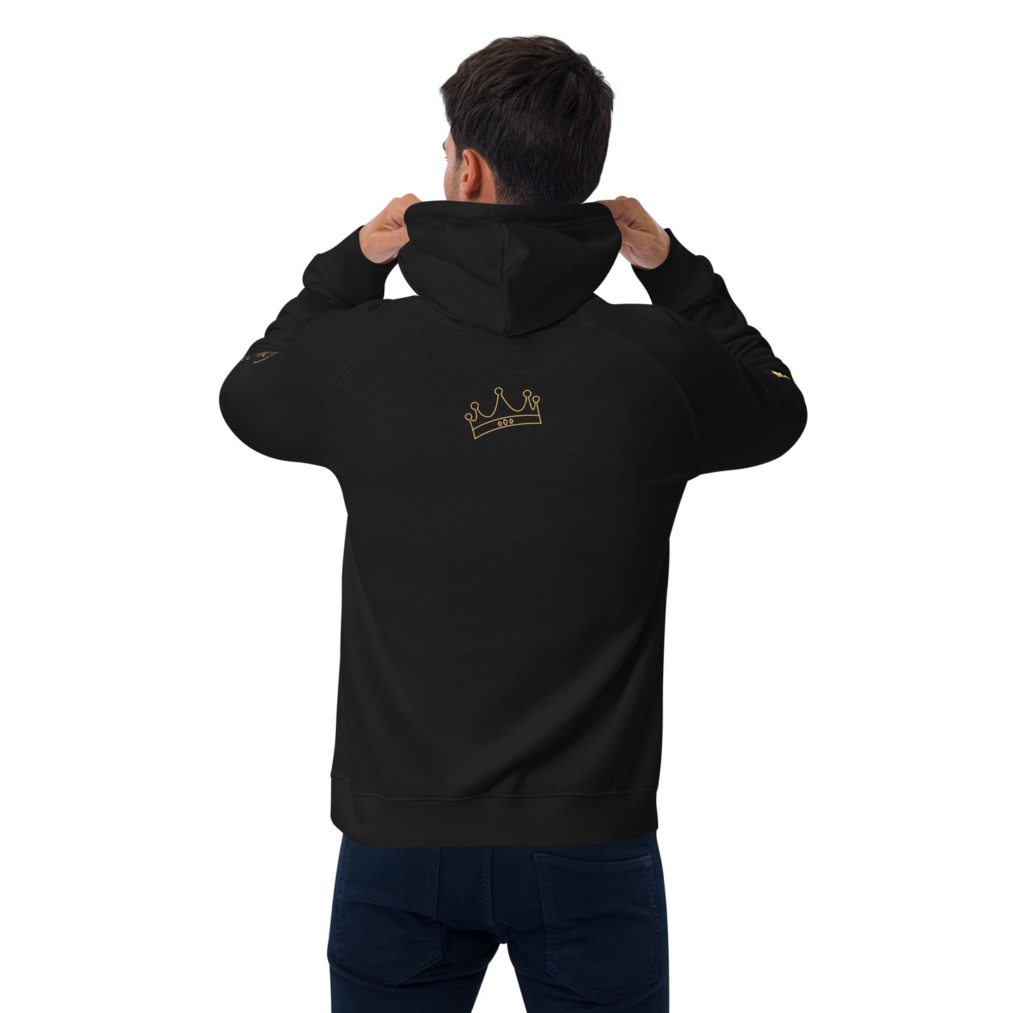 Unisex eco raglan hoodie (MONEY BAG GOLD)