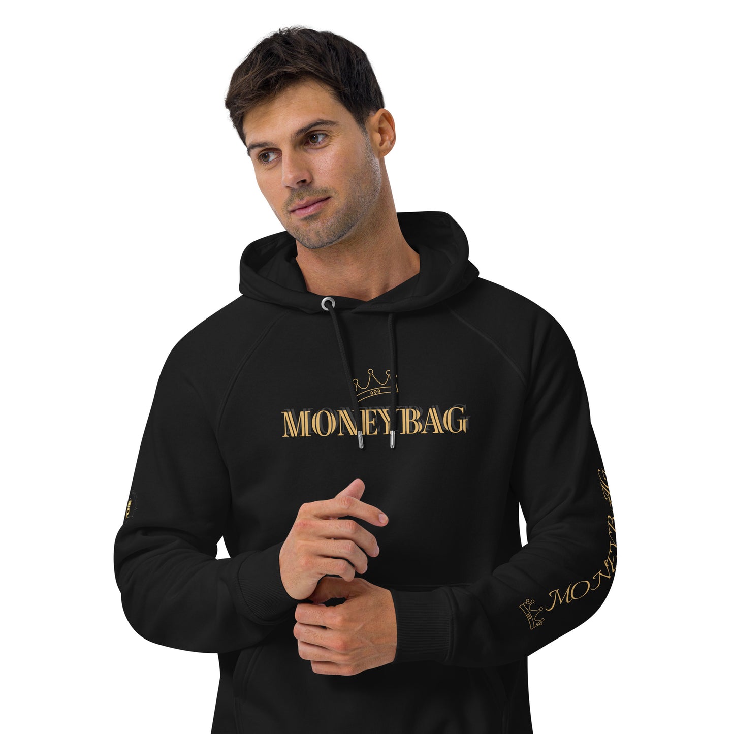 Unisex eco raglan hoodie (MONEY BAG GOLD)