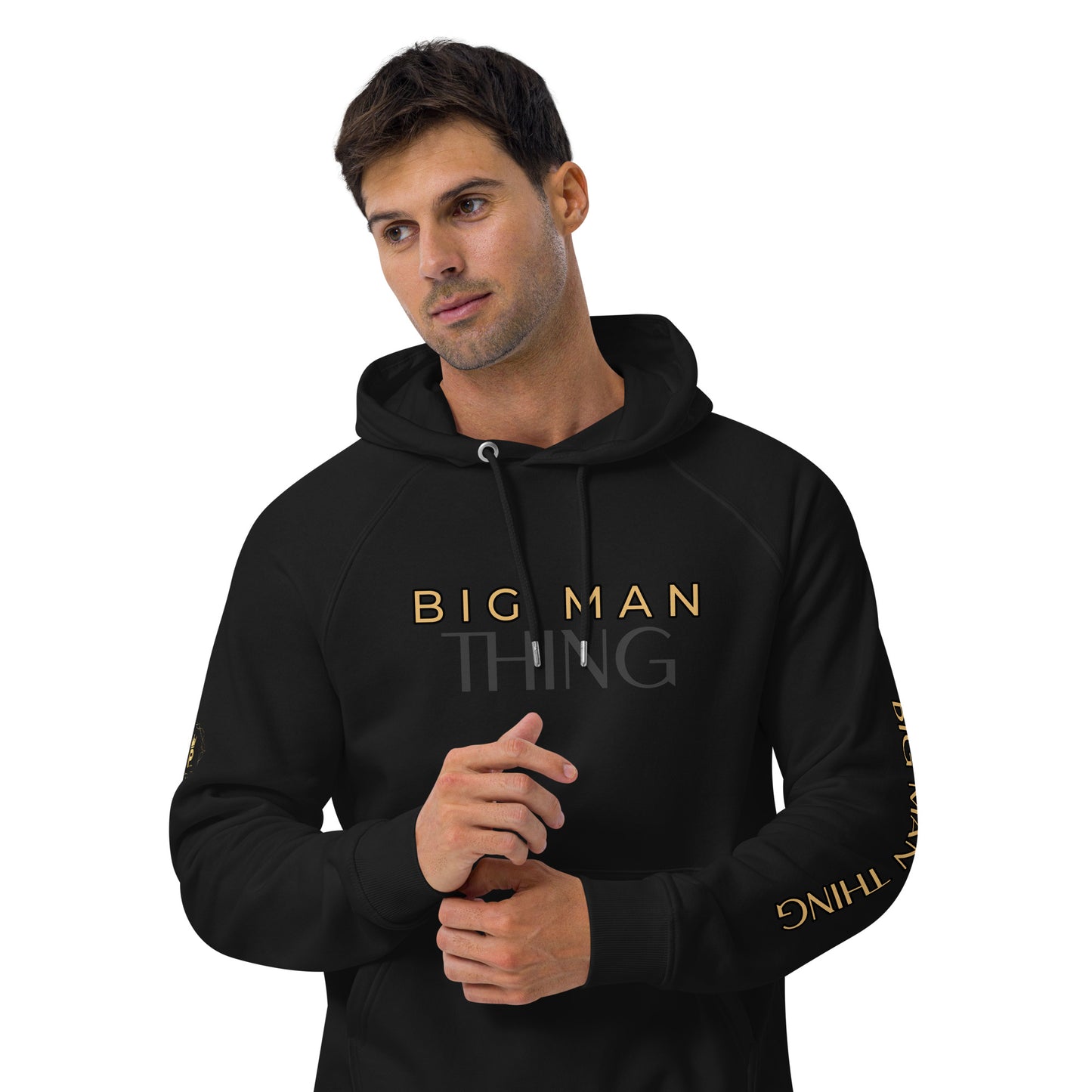 Unisex eco raglan hoodie (BIG MAN THING GOLD)