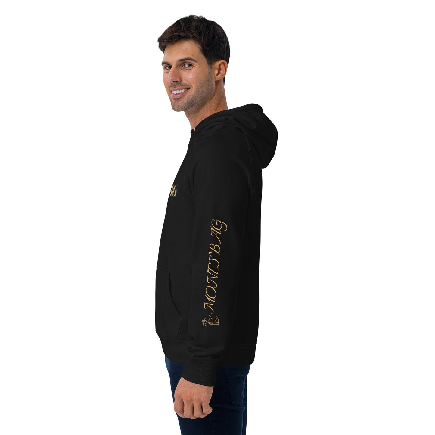 Unisex eco raglan hoodie (MONEY BAG GOLD)