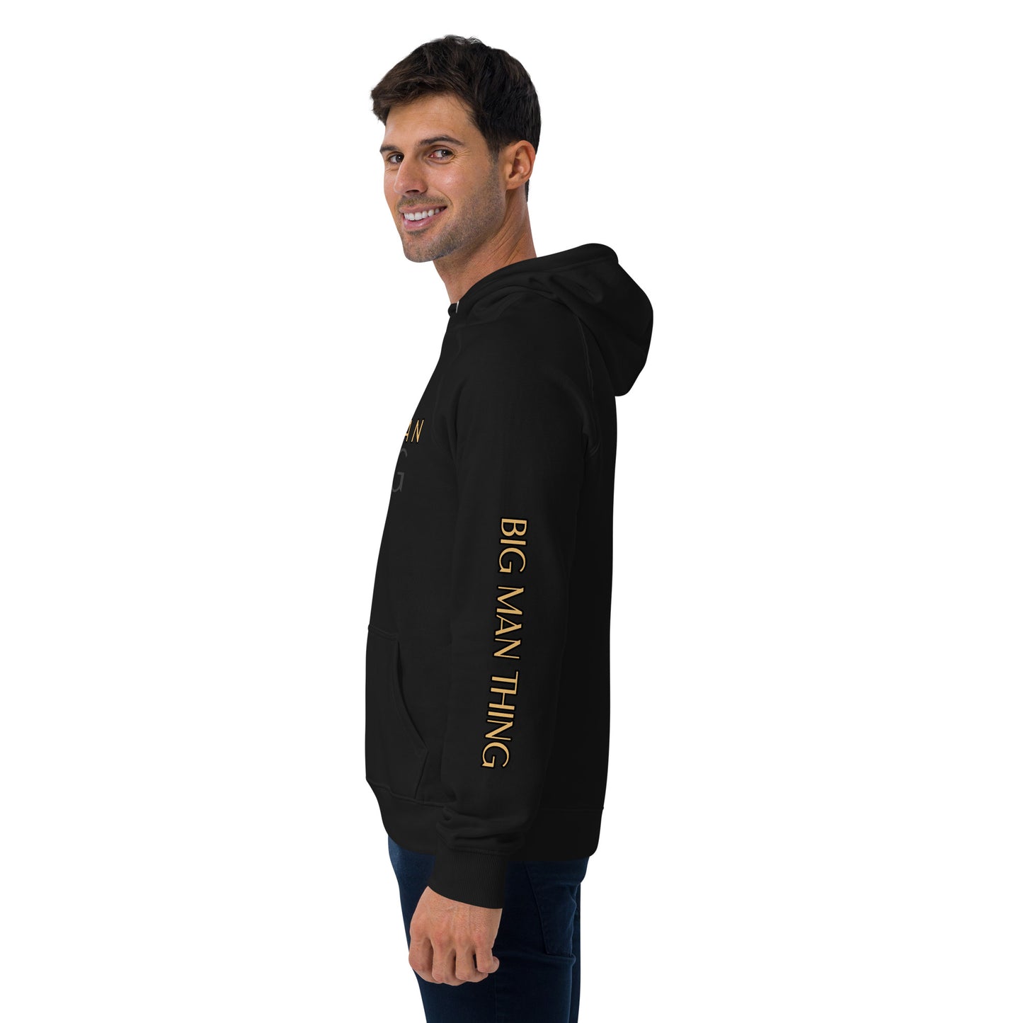 Unisex eco raglan hoodie (BIG MAN THING GOLD)