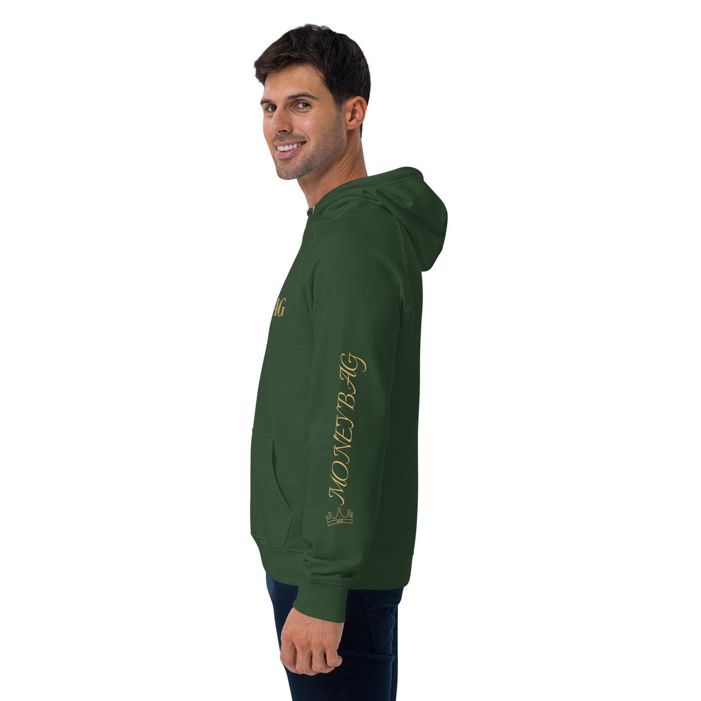 Unisex eco raglan hoodie (MONEY BAG GOLD)