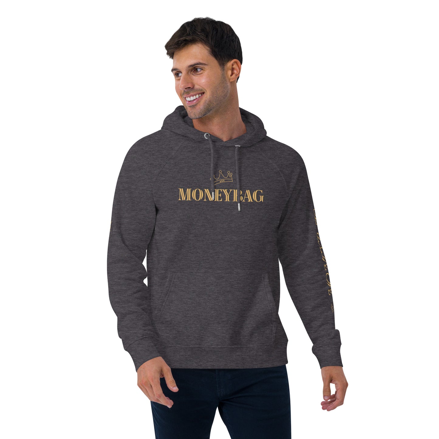 Unisex Eco Raglan Hoodie (MONEY BAG GOLD)