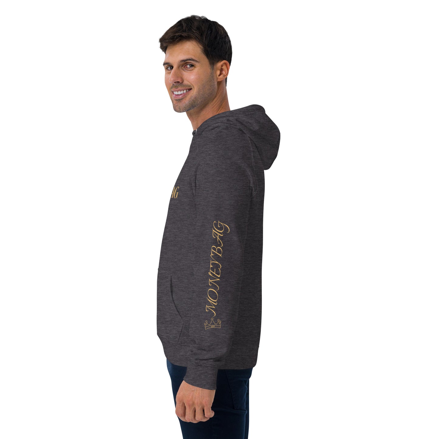 Unisex Eco Raglan Hoodie (MONEY BAG GOLD)