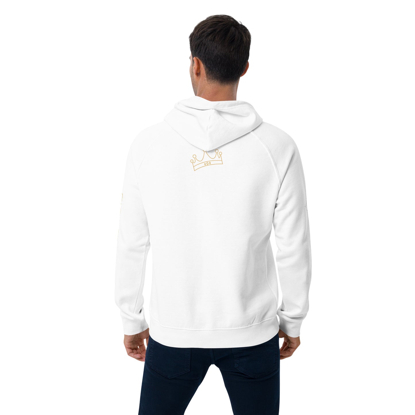 Unisex eco raglan hoodie (MONEY BAG GOLD)