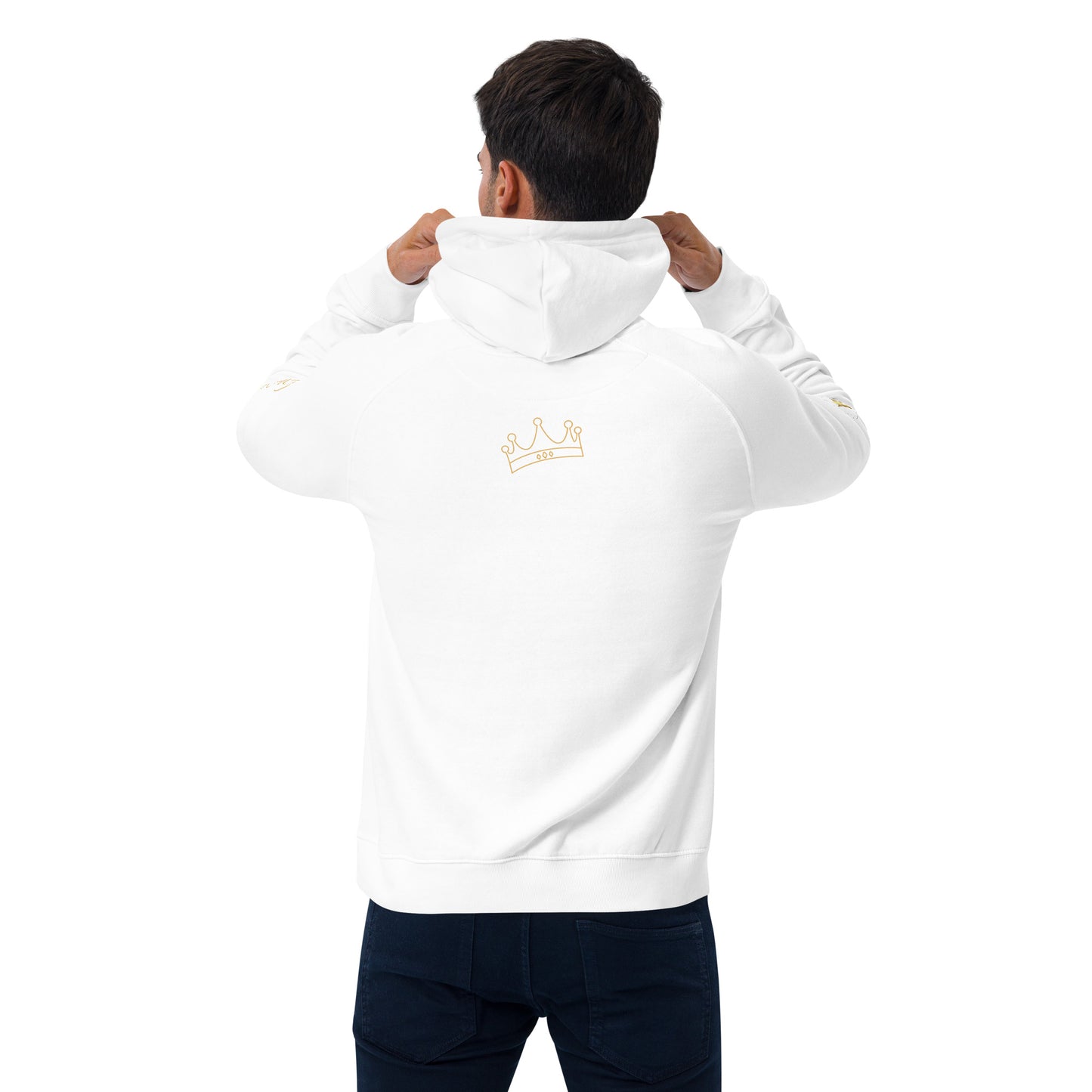 Unisex eco raglan hoodie (MONEY BAG GOLD)