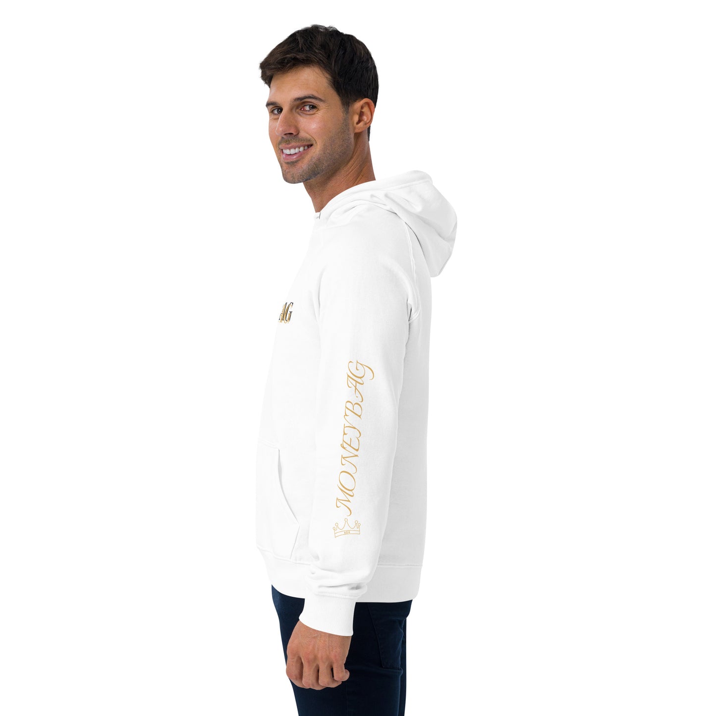 Unisex eco raglan hoodie (MONEY BAG GOLD)