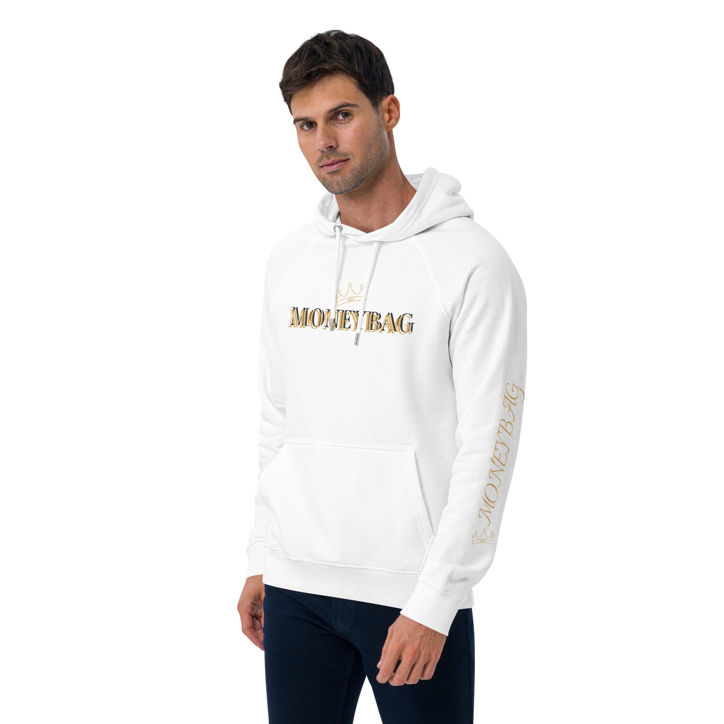 Unisex eco raglan hoodie (MONEY BAG GOLD)