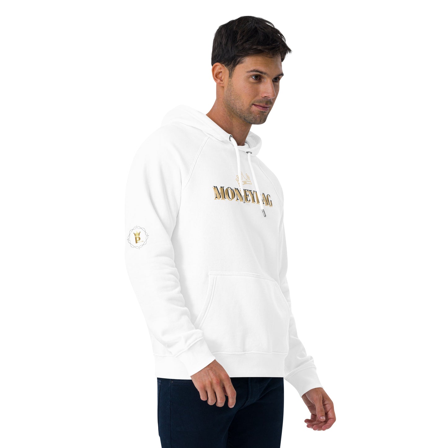 Unisex eco raglan hoodie (MONEY BAG GOLD)