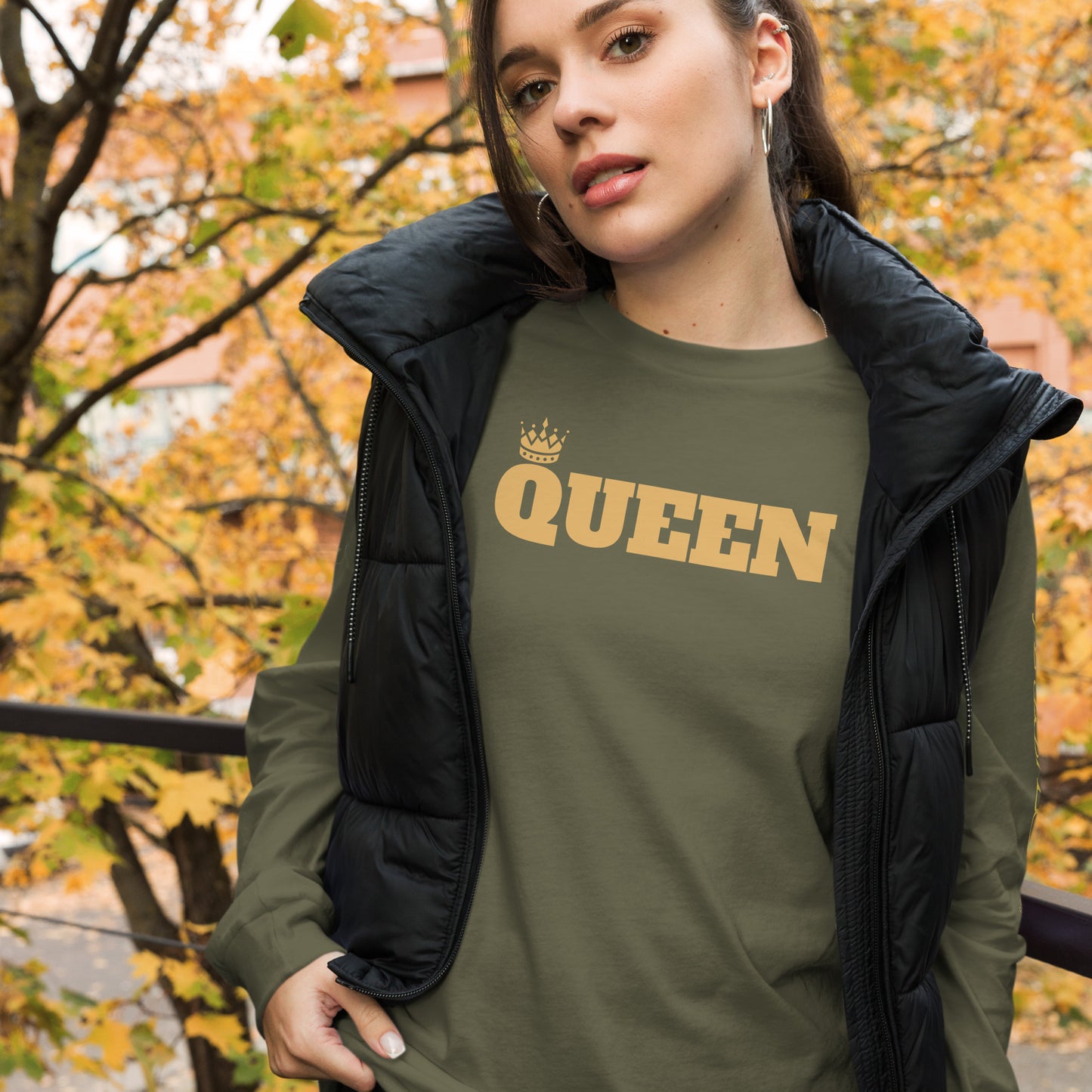 Women Long Sleeve Tee (QUEEN)