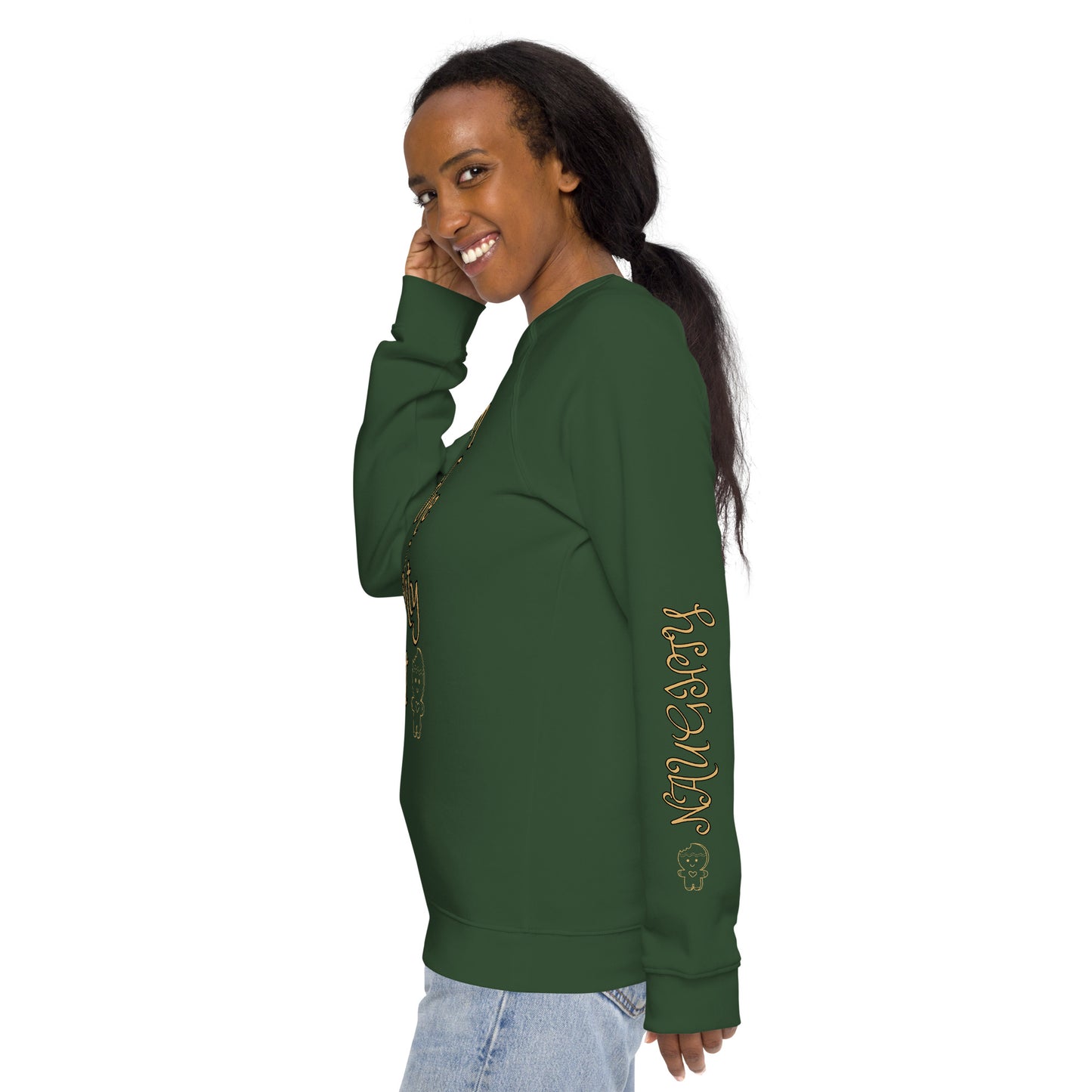 Women's Christmas Organic Raglan Sweatshirt (On The Naughty List)