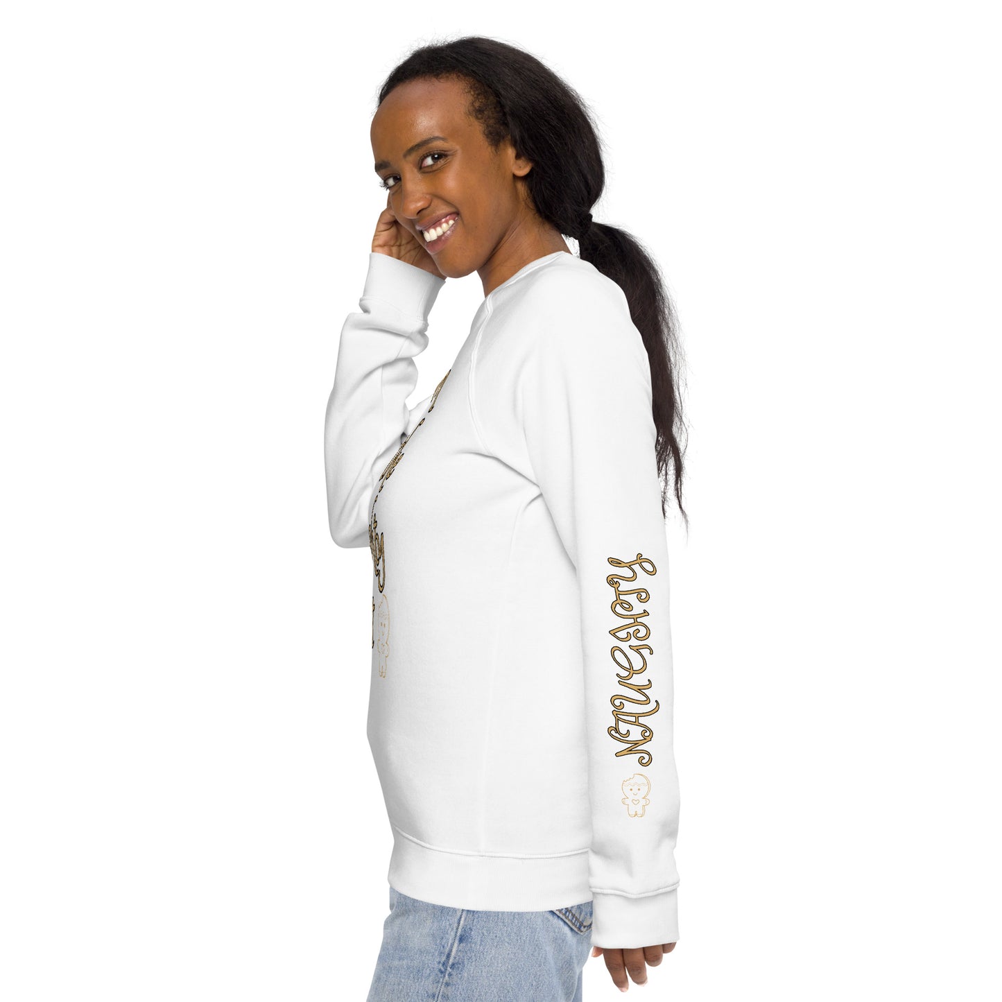 Women's Christmas Organic Raglan Sweatshirt (On The Naughty List)