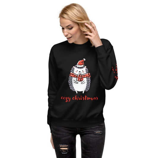 Women's Christmas Sweatshirt (Cozy Christmas Hedgehog)