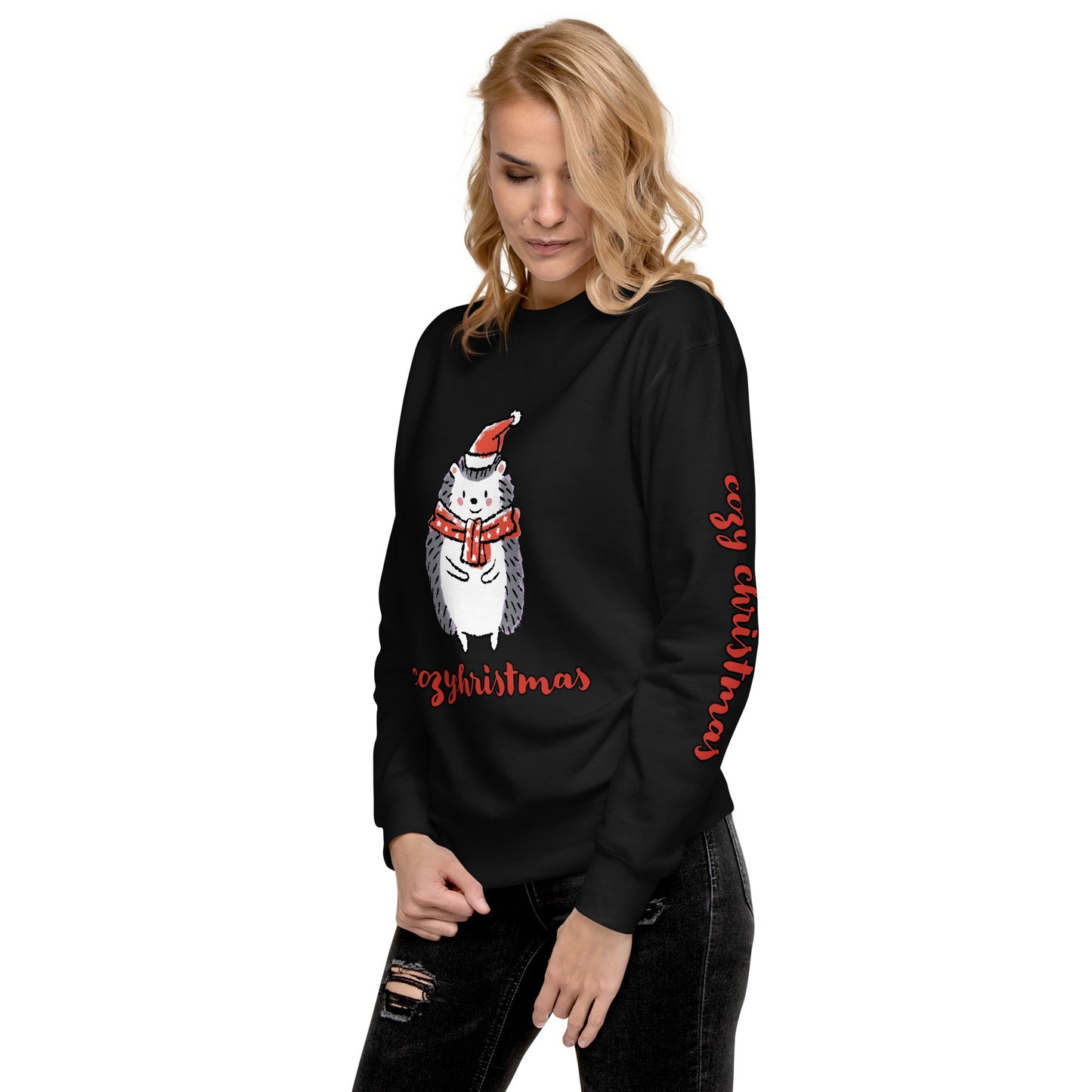 Women's Christmas Sweatshirt (Cozy Christmas Hedgehog)