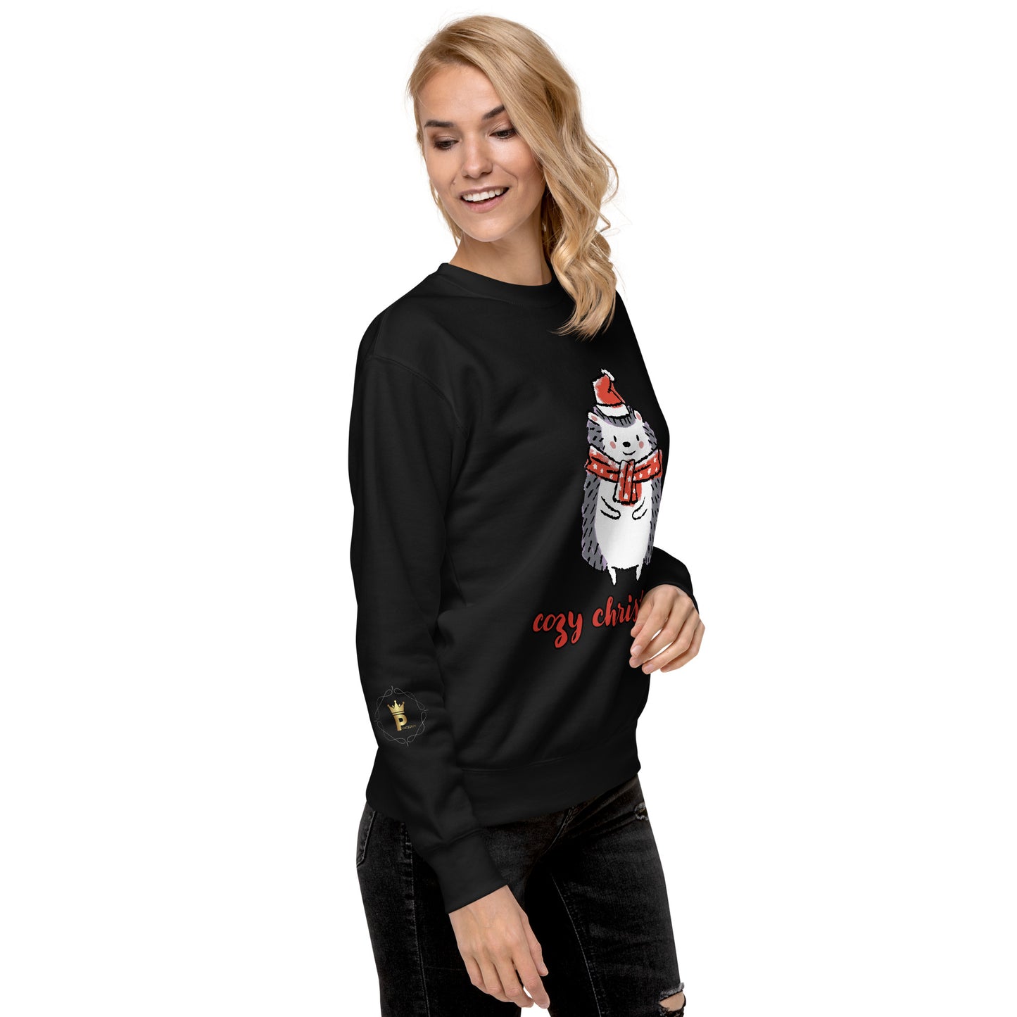 Women's Christmas Sweatshirt (Cozy Christmas Hedgehog)