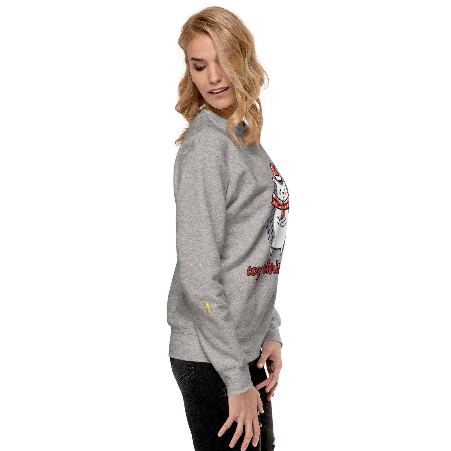 Women's Christmas Sweatshirt (Cozy Christmas Hedgehog)