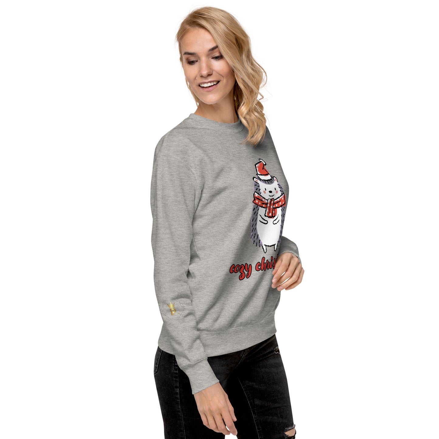 Women's Christmas Sweatshirt (Cozy Christmas Hedgehog)