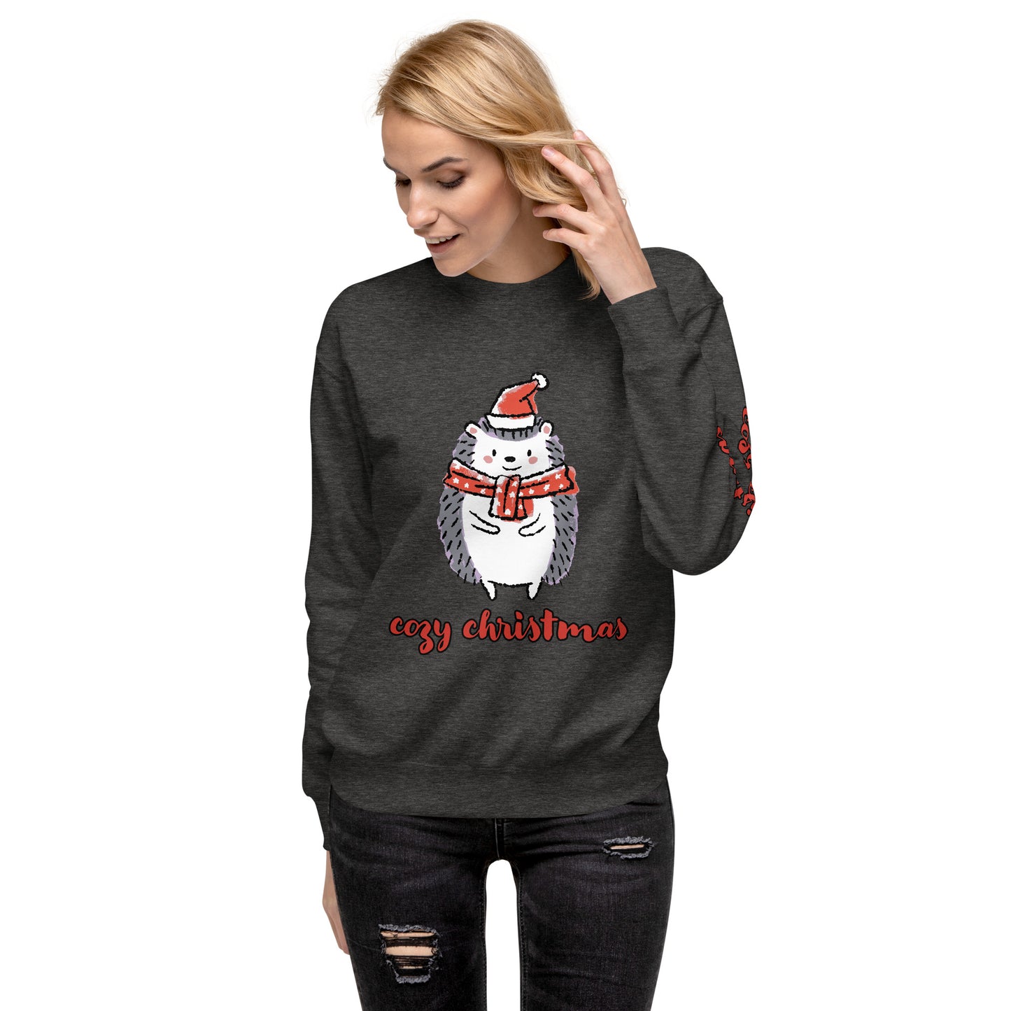 Women's Christmas Sweatshirt (Cozy Christmas Hedgehog)