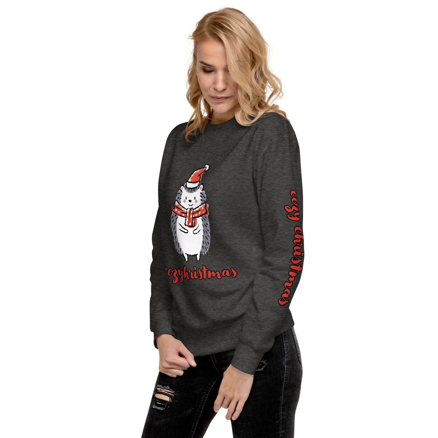 Women's Christmas Sweatshirt (Cozy Christmas Hedgehog)