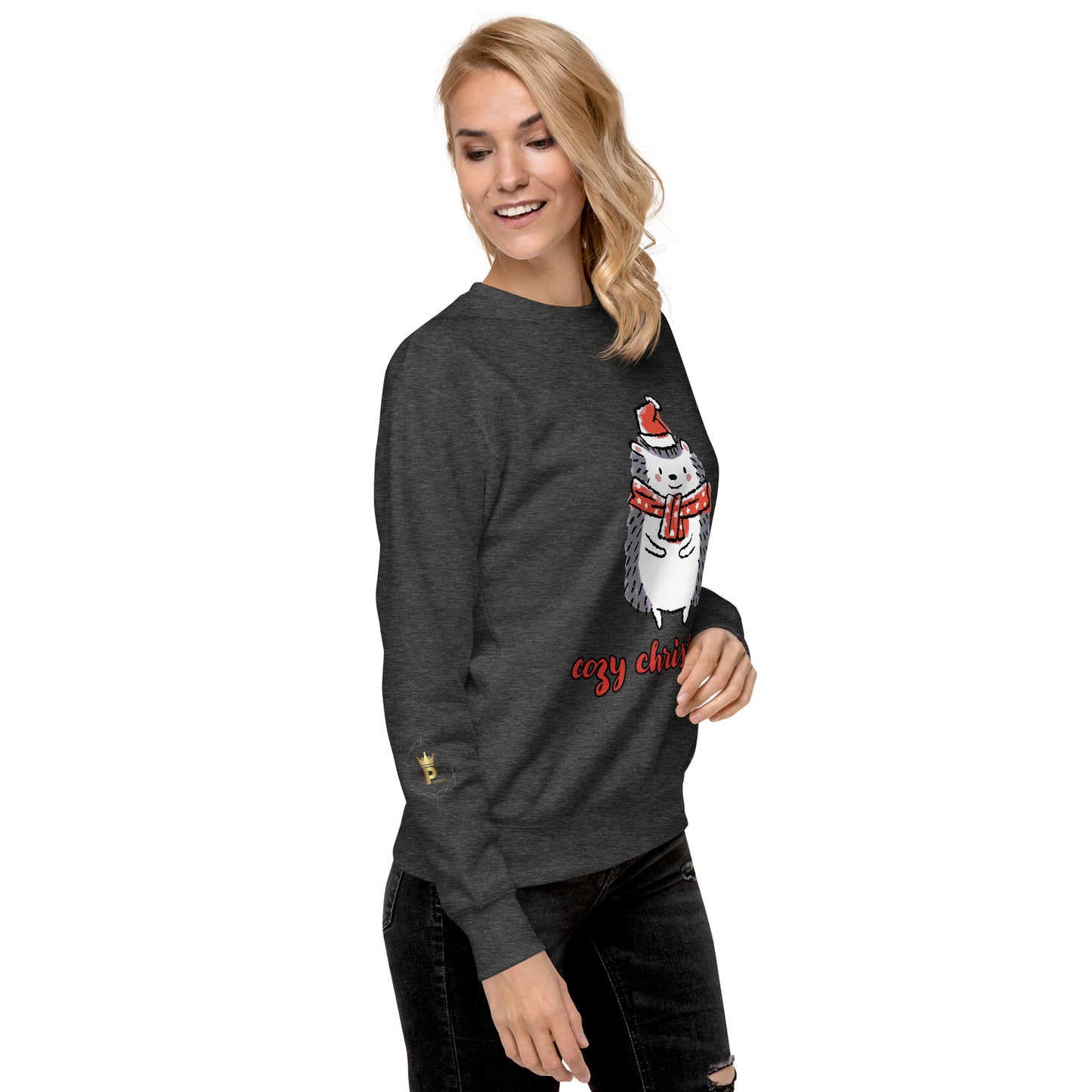 Women's Christmas Sweatshirt (Cozy Christmas Hedgehog)