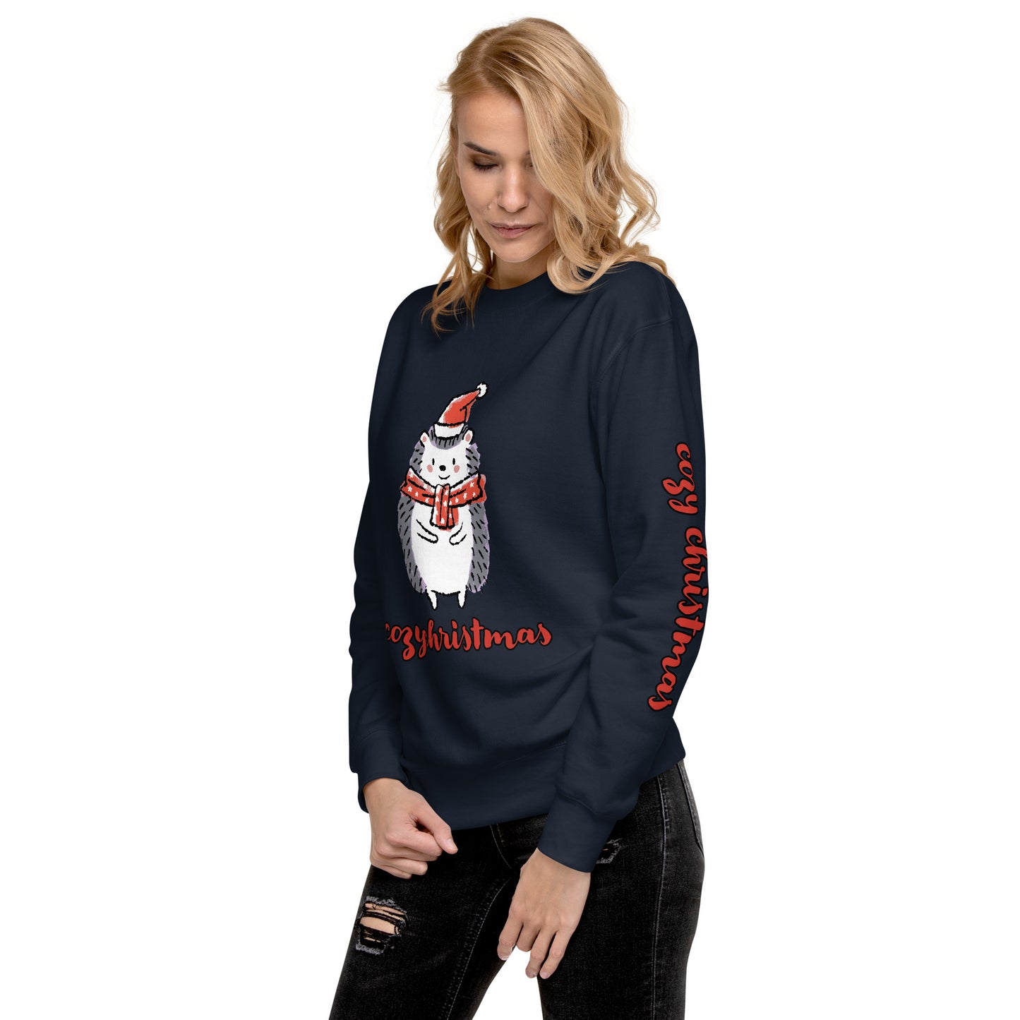 Women's Christmas Sweatshirt (Cozy Christmas Hedgehog)