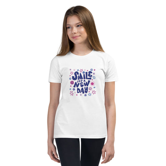 Youth Short Sleeve T-Shirt (Smile It's A New Day)