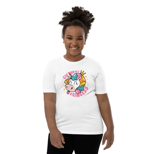 Youth Short Sleeve T-Shirt (Birthday Princess)