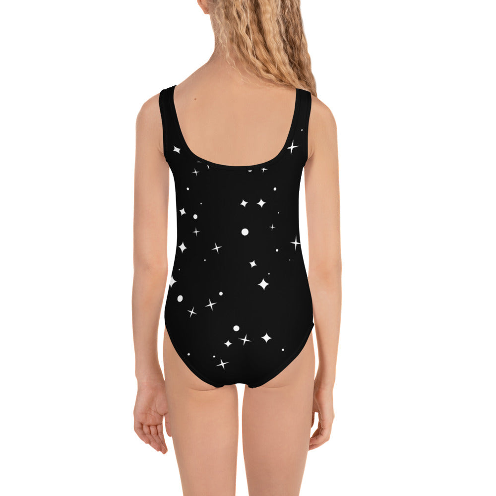 All-Over Print Kids Swimsuit - Little Mermaid (starry sky)