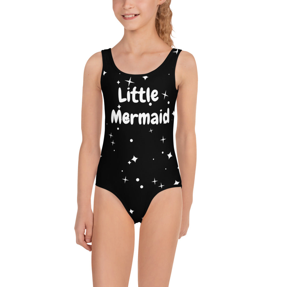 All-Over Print Kids Swimsuit - Little Mermaid (starry sky)