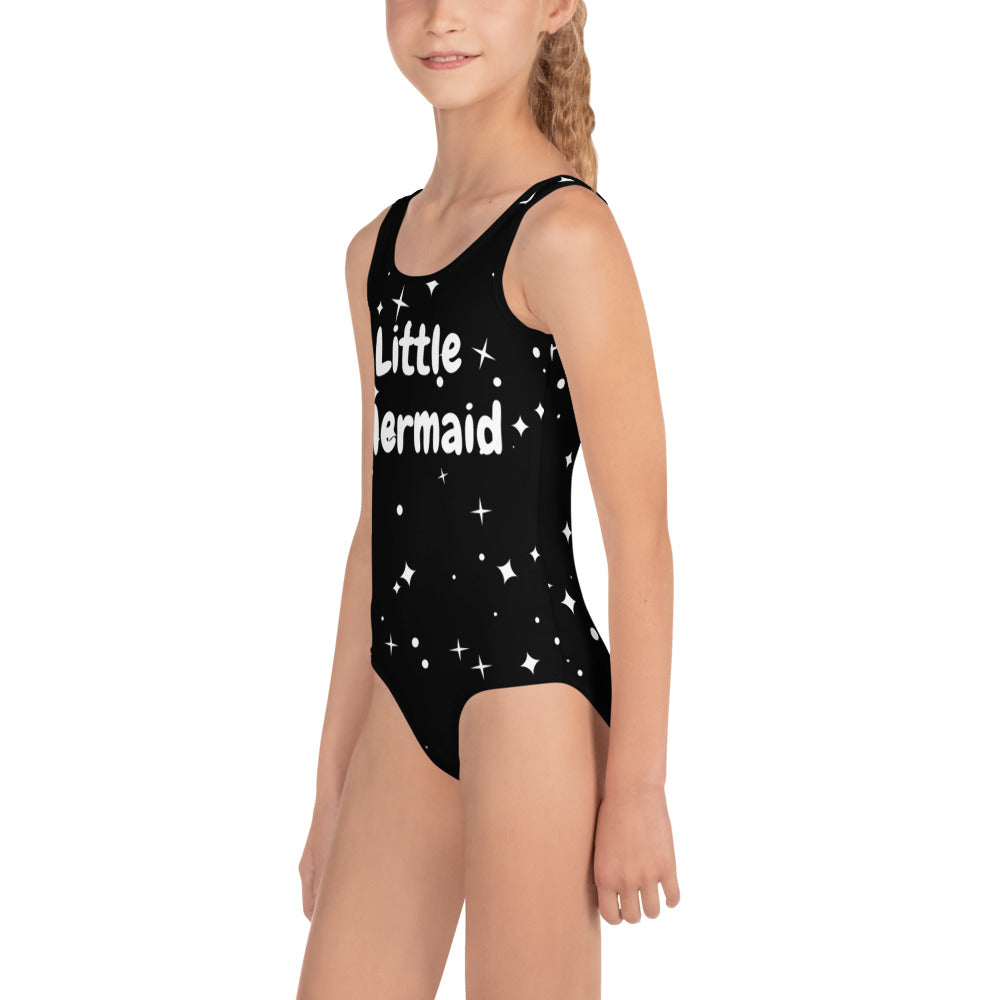 All-Over Print Kids Swimsuit - Little Mermaid (starry sky)