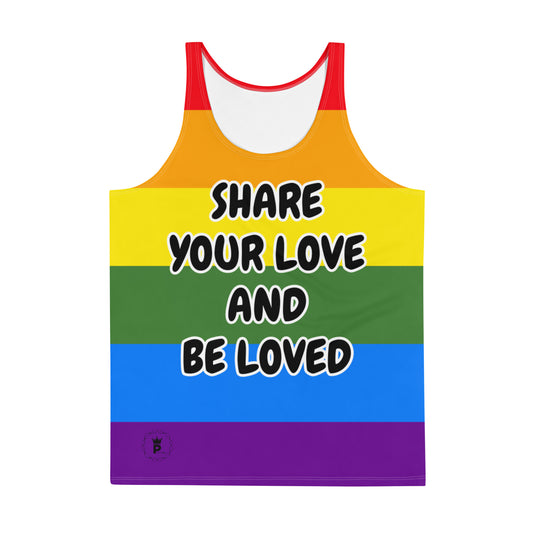 Unisex Tank Top - Share Love (rainbow 1)