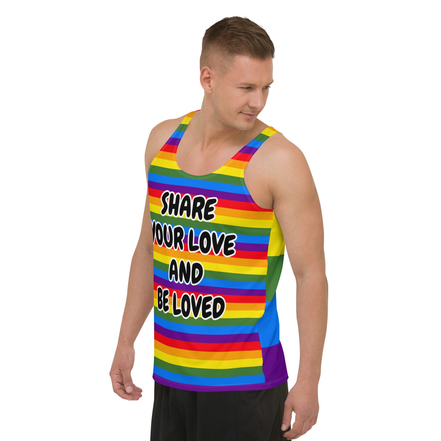 Unisex Tank Top - Share Love (rainbow 3)