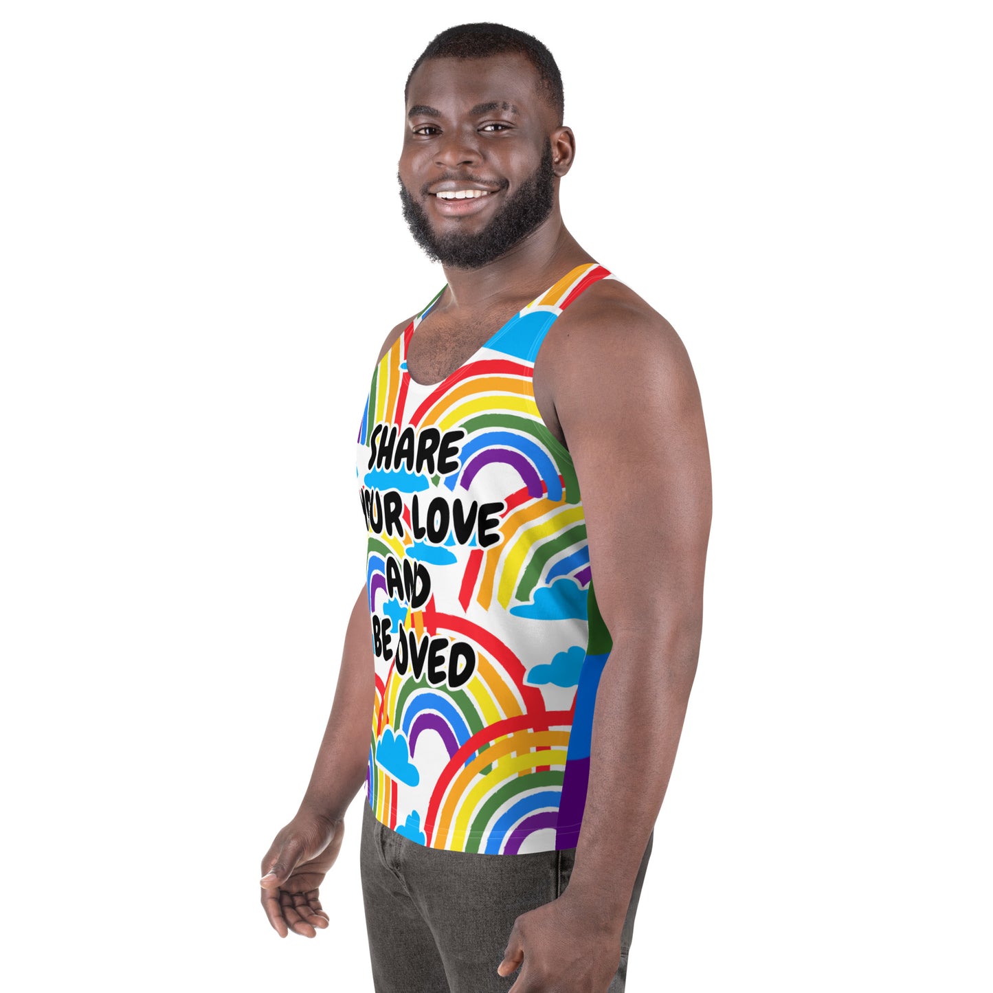 Unisex Tank Top - Share Love (rainbow 4)